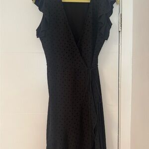 Tyche Black Asymmetrical Sheath Dress